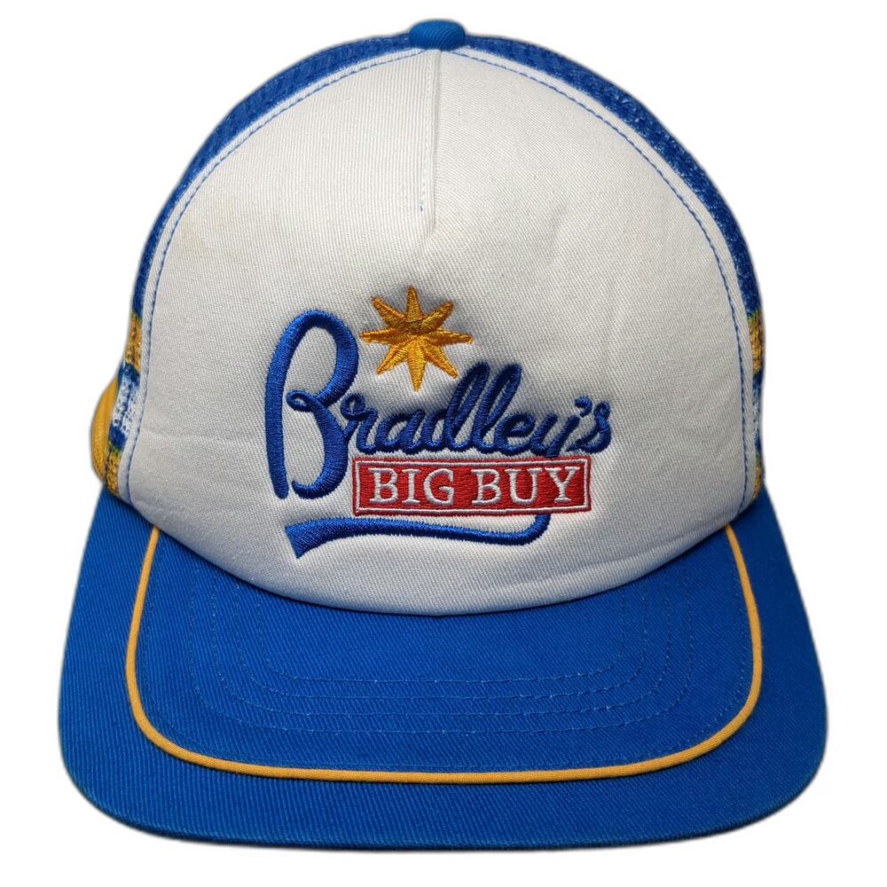 Netflix Stranger Things Bradley's Big Buy Blue White Trucker Hat One Size Mesh
